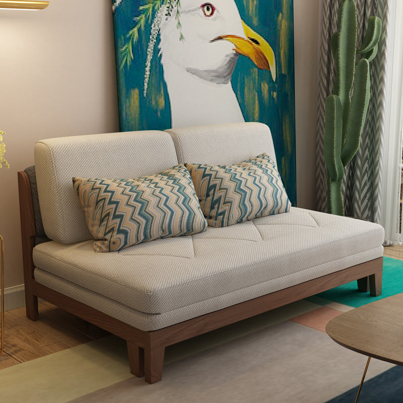 Living Room Convertible Sofas Pillow Back Armless Futon Sleeper Sofa Bed