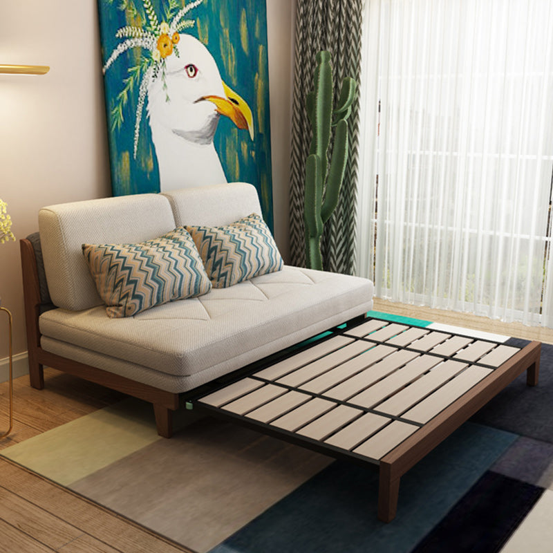 Living Room Convertible Sofas Pillow Back Armless Futon Sleeper Sofa Bed