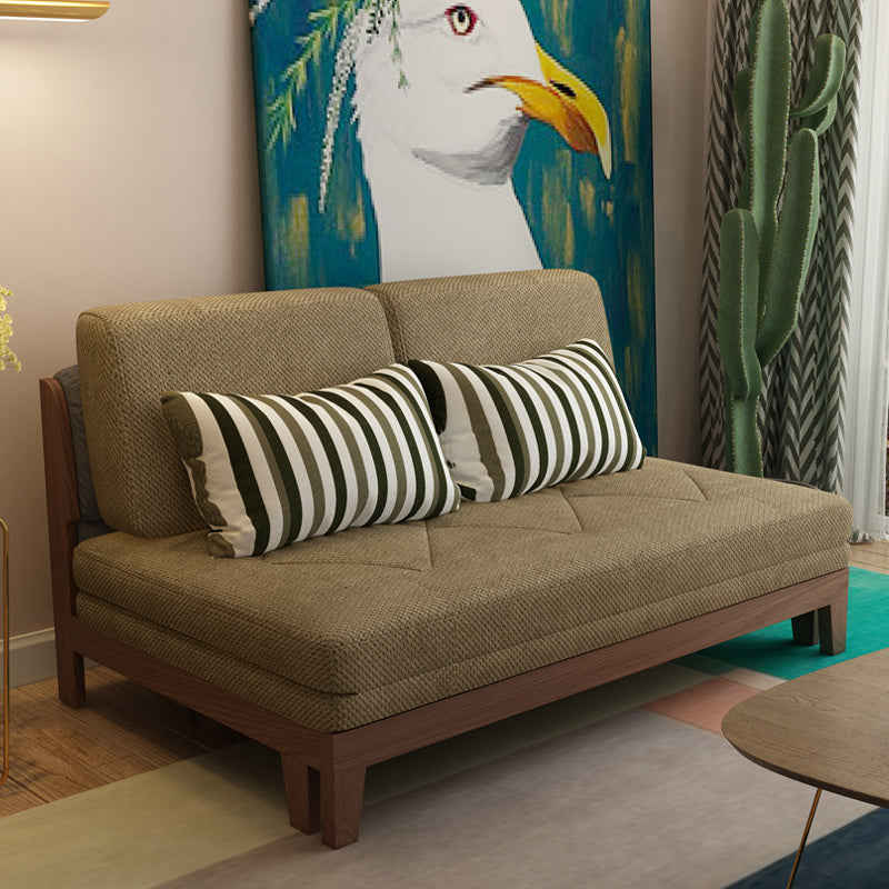 Living Room Convertible Sofas Pillow Back Armless Futon Sleeper Sofa Bed