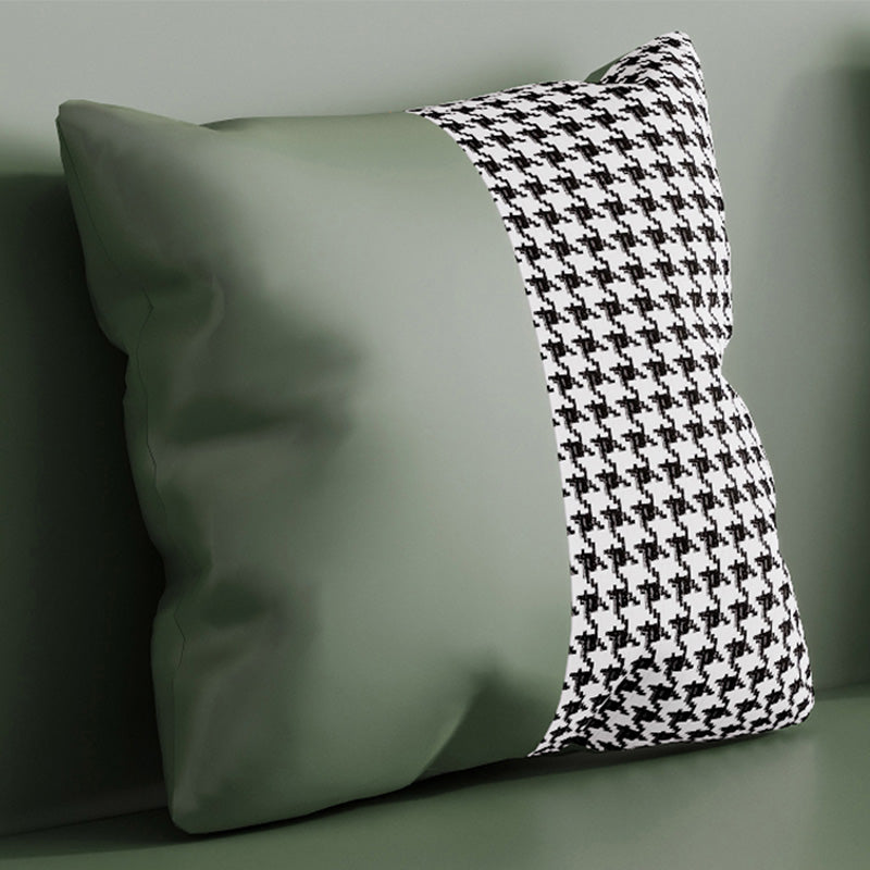 Sewn Pillow Back Sofa Contemporary Living Room Faux Leather Sofa