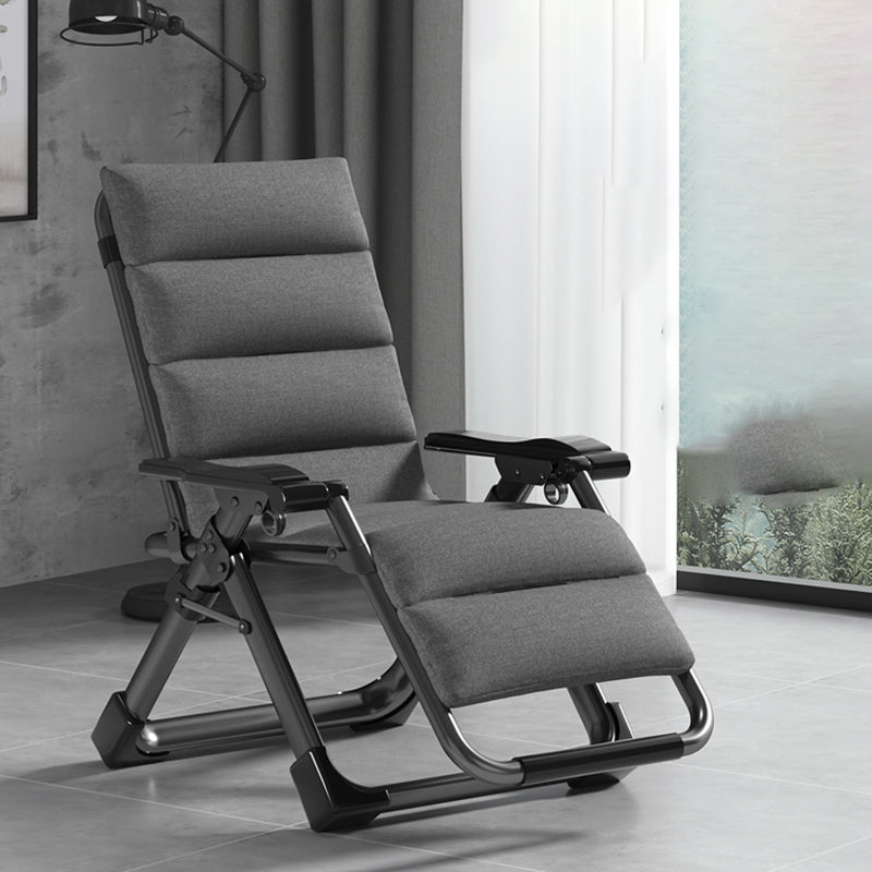 Polyester Blend Standard Recliner With Cup Holders and Legs for Bedroom