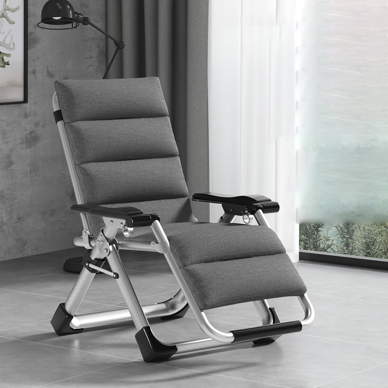 Polyester Blend Standard Recliner With Cup Holders and Legs for Bedroom