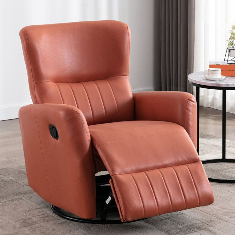31.1-In Wide Swivel Reclining Chair Manual/Power Faux Leather Recliners