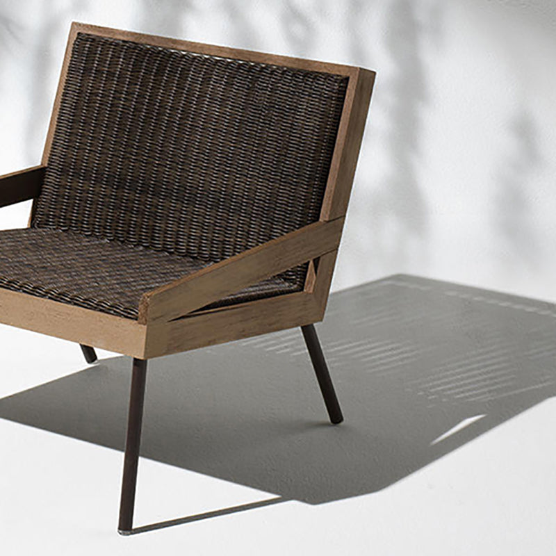 Wood Scoring Patio Sofa 1 Piece Set UV Resistant Outdoor Patio Sofa