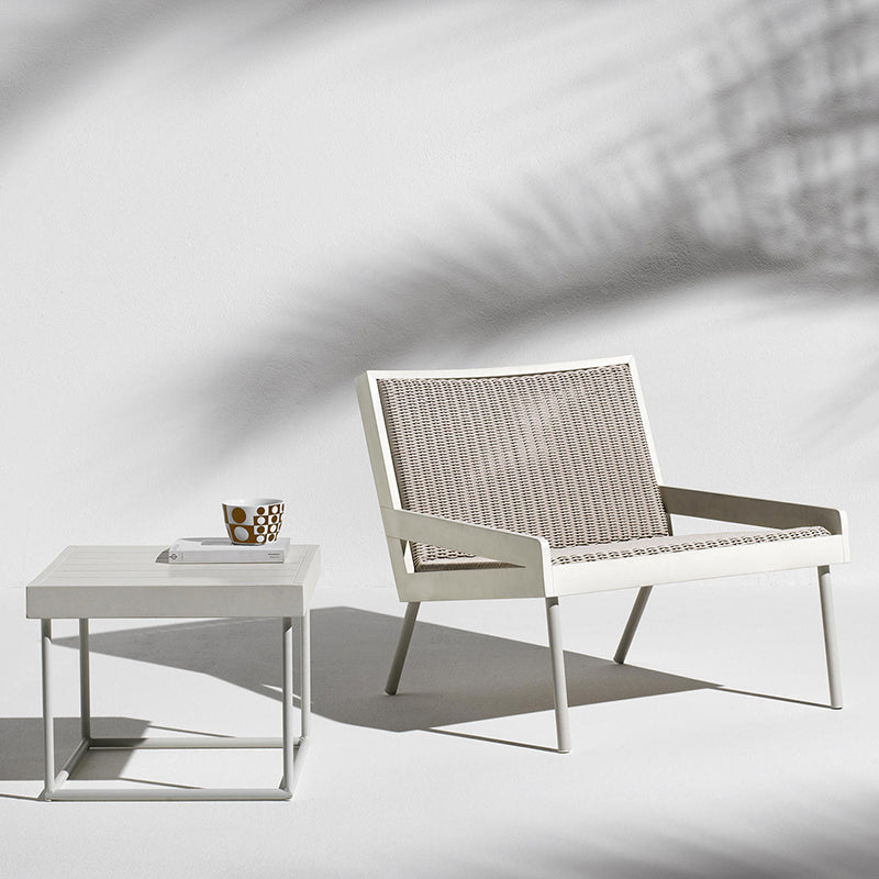 Wood Scoring Patio Sofa 1 Piece Set UV Resistant Outdoor Patio Sofa