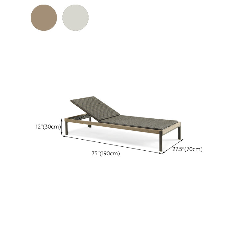Wood Scoring Patio Sofa 1 Piece Set UV Resistant Outdoor Patio Sofa