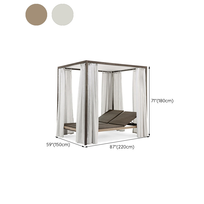 Wood Scoring Patio Sofa 1 Piece Set UV Resistant Outdoor Patio Sofa