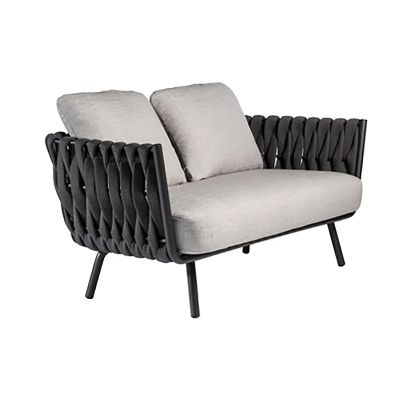 Tropical Metal Outdoor Loveseat Water Resistant Outdoor Patio Sofa