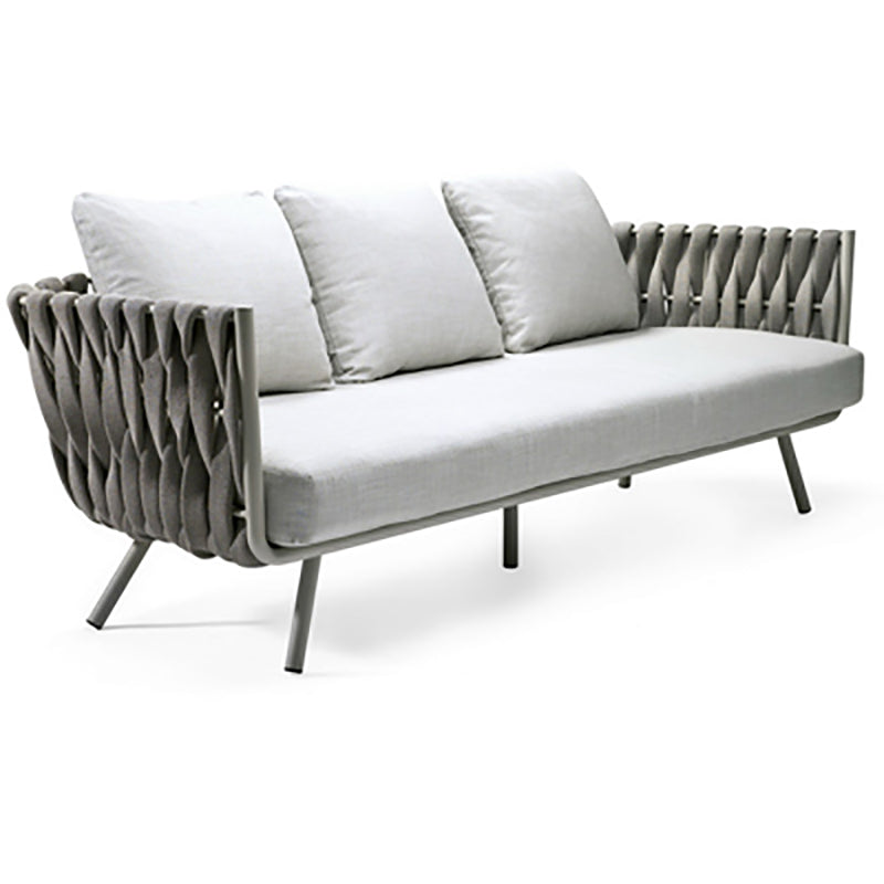 Tropical Metal Outdoor Loveseat Water Resistant Outdoor Patio Sofa