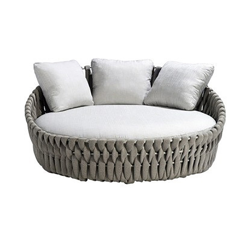 Tropical Metal Outdoor Loveseat Water Resistant Outdoor Patio Sofa