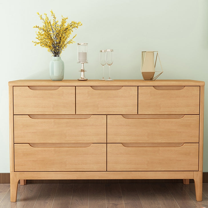 Modern Storage Chest Dresser Solid Wood Dresser with 5/6/7 Drawers