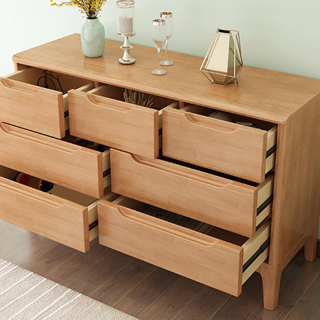 Modern Storage Chest Dresser Solid Wood Dresser with 5/6/7 Drawers