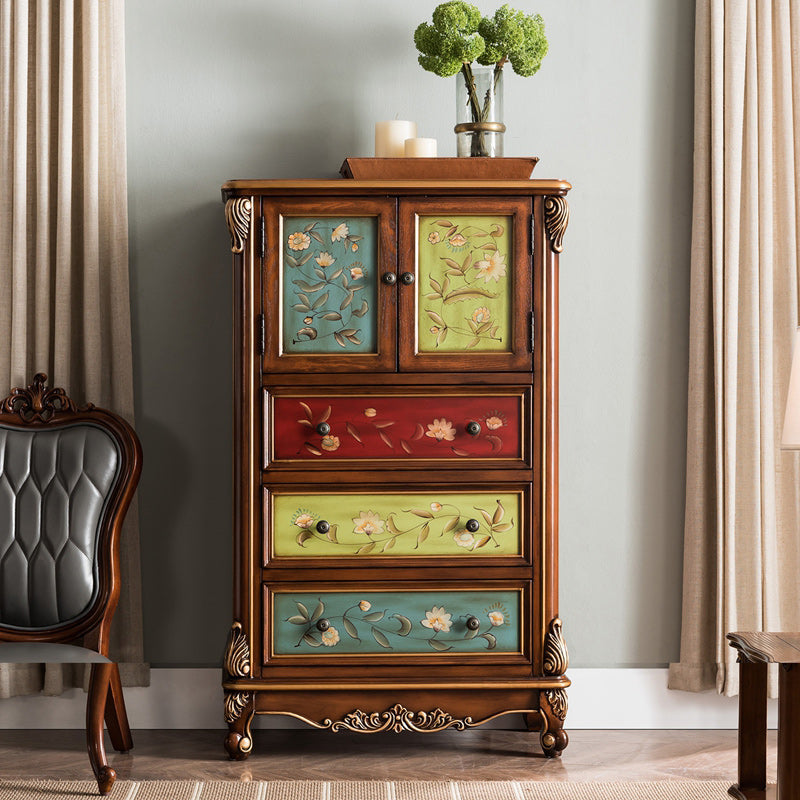 Coastal Storage Chest Solid Wood Dresser with 2/3/4 Drawers , 15.6 Inch Width
