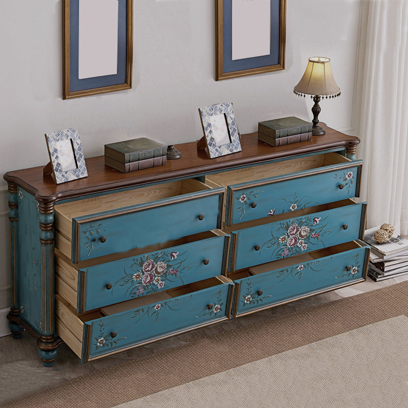Solid Wood Lingerie Chest Traditional Horizontal Storage Chest