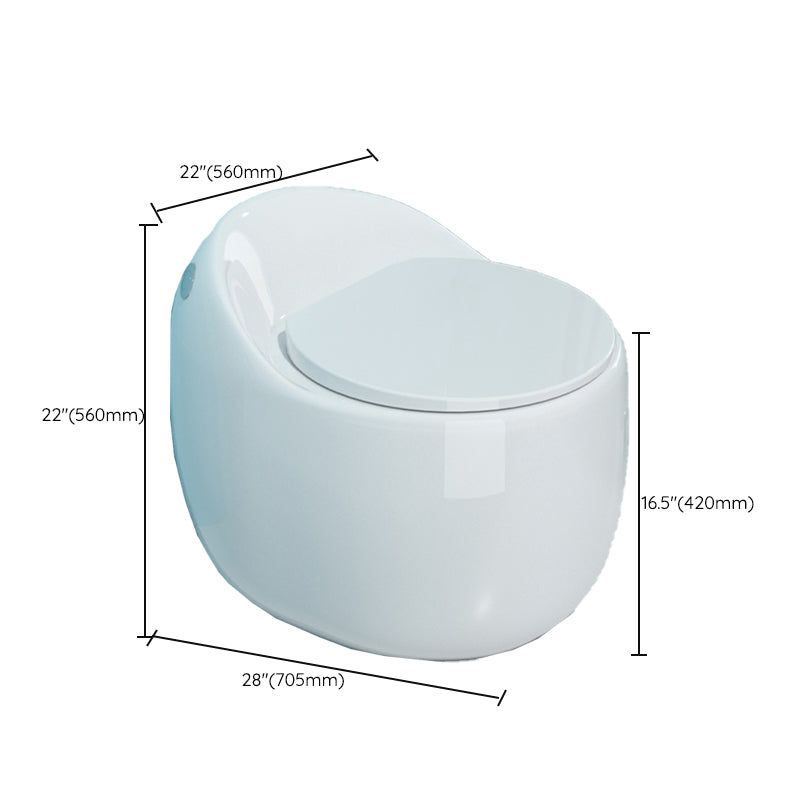 Modern Ceramic Flush Toilet Floor Mounted Urine Toilet with Seat for Bathroom