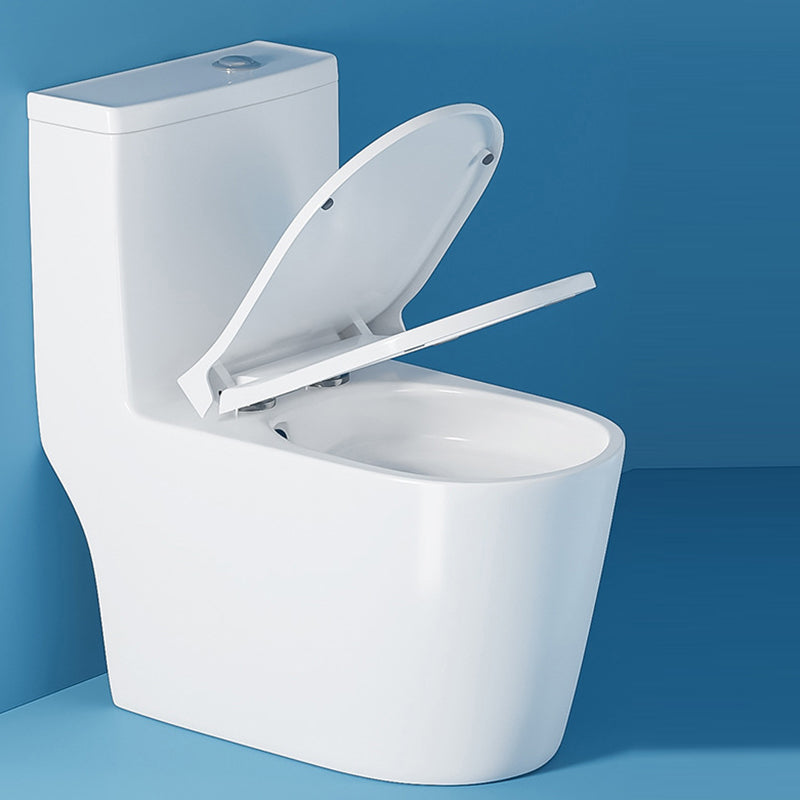 Modern White One Piece Flush Toilet Floor Mounted Toilet Bowl for Bathroom