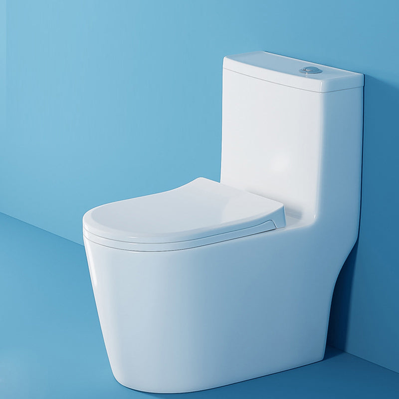 Modern White One Piece Flush Toilet Floor Mounted Toilet Bowl for Bathroom
