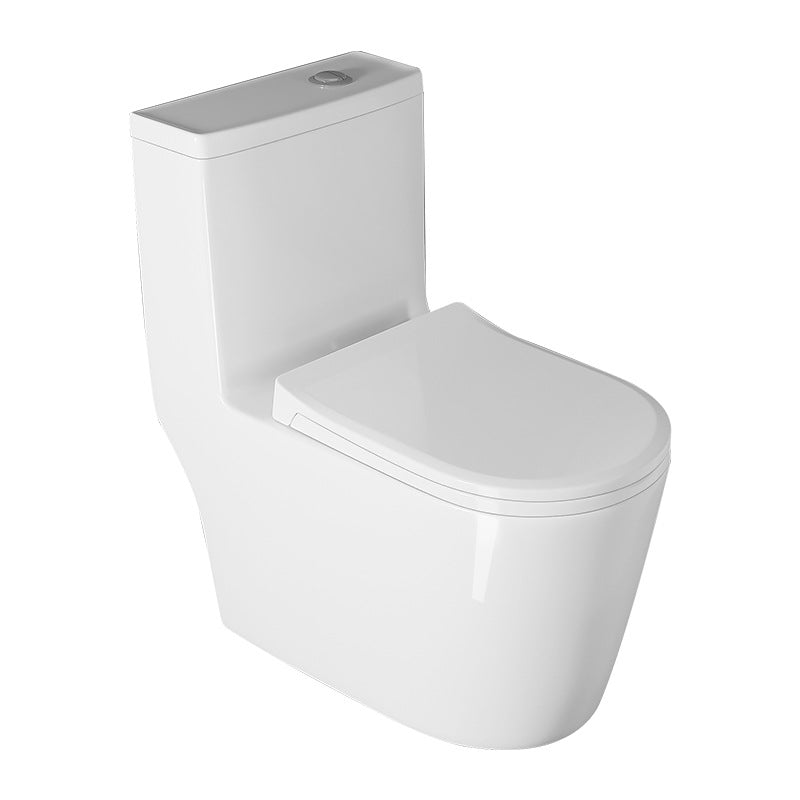 Modern White One Piece Flush Toilet Floor Mounted Toilet Bowl for Bathroom