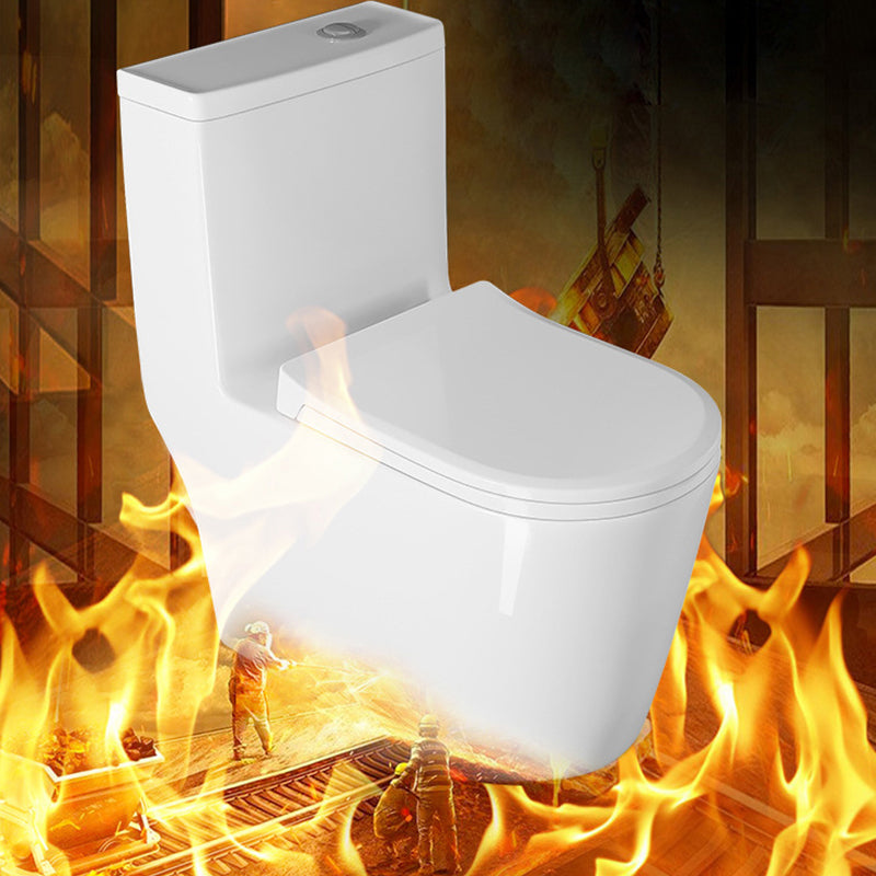 Modern White One Piece Flush Toilet Floor Mounted Toilet Bowl for Bathroom