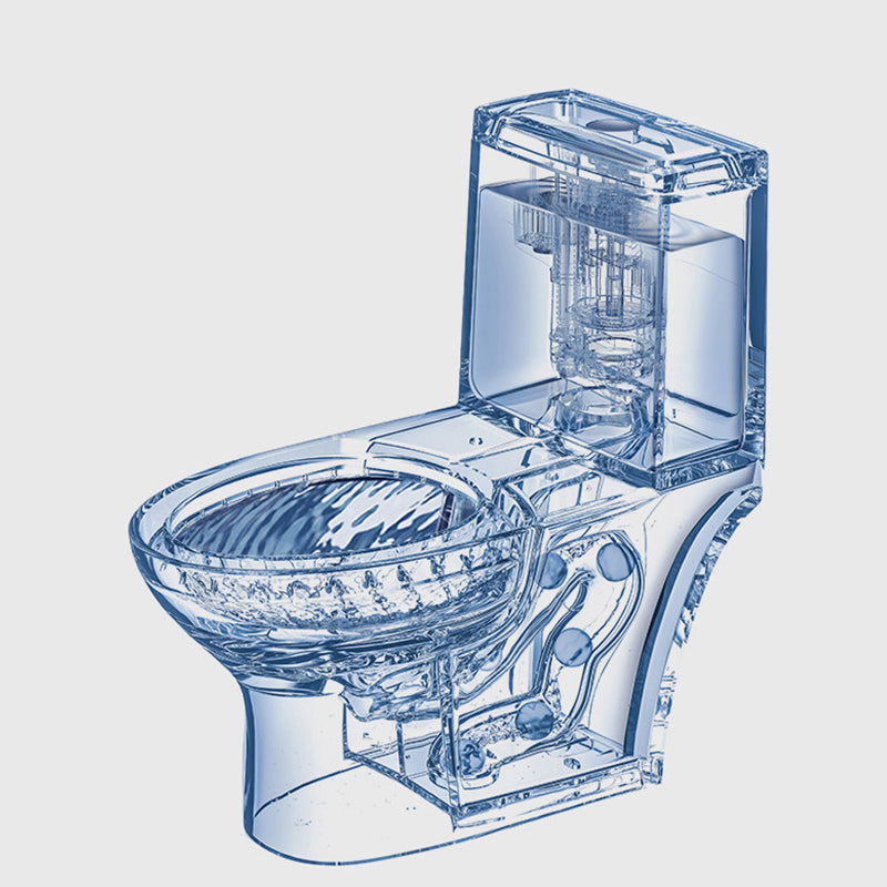 Modern White One Piece Flush Toilet Floor Mounted Toilet Bowl for Bathroom