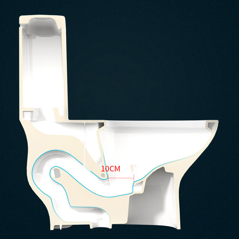 Modern White One Piece Flush Toilet Floor Mounted Toilet Bowl for Bathroom