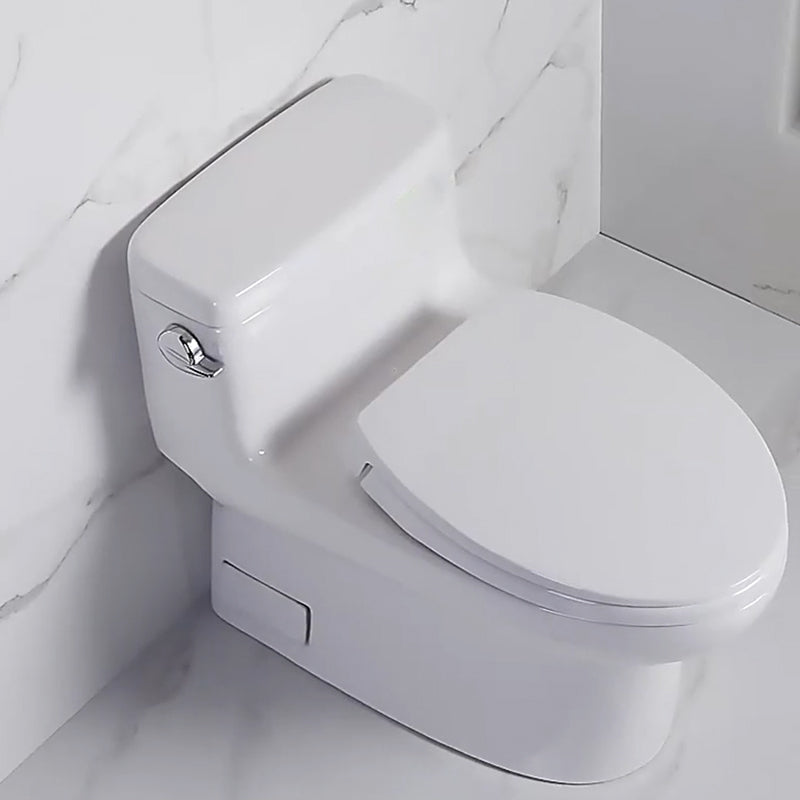 Traditional One Piece Flush Toilet Floor Mounted White Toilet Bowl for Bathroom