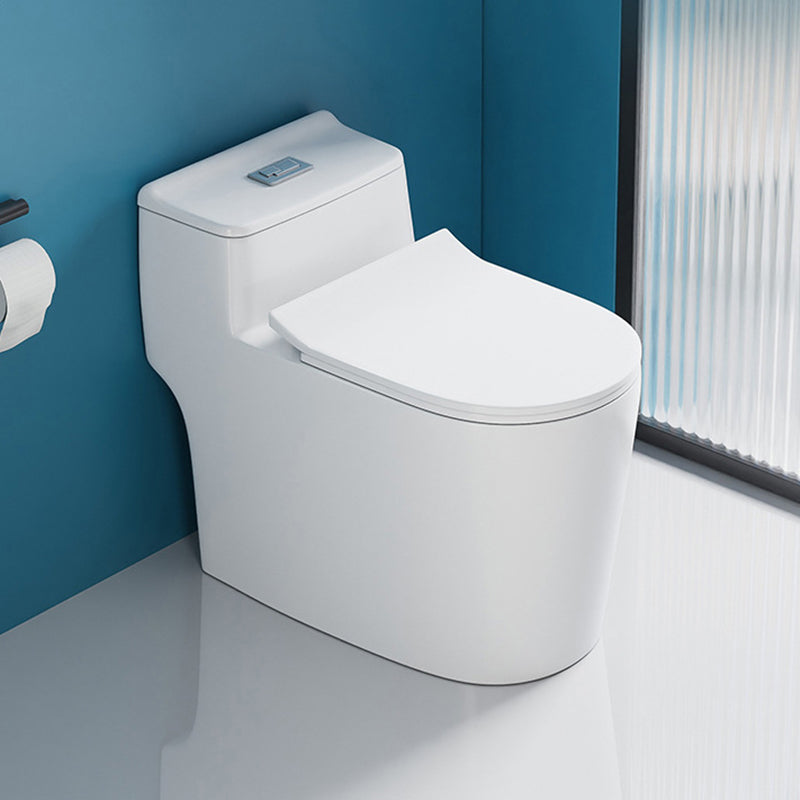 Modern 1 Piece Flush Toilet Floor Mounted White Toilet Bowl for Bathroom