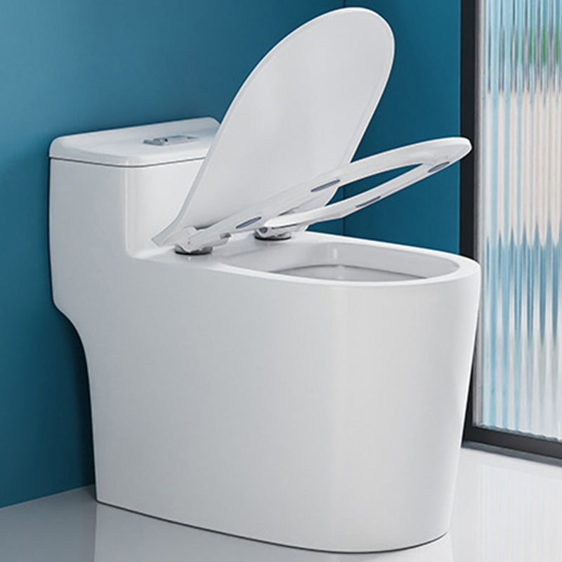 Modern 1 Piece Flush Toilet Floor Mounted White Toilet Bowl for Bathroom
