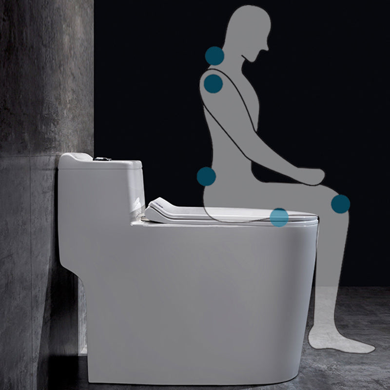 Traditional Ceramic Flush Toilet All-In-One Toilet Bowl for Bathroom
