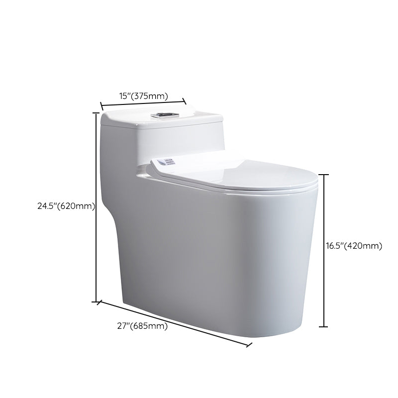 Traditional Ceramic Flush Toilet All-In-One Toilet Bowl for Bathroom