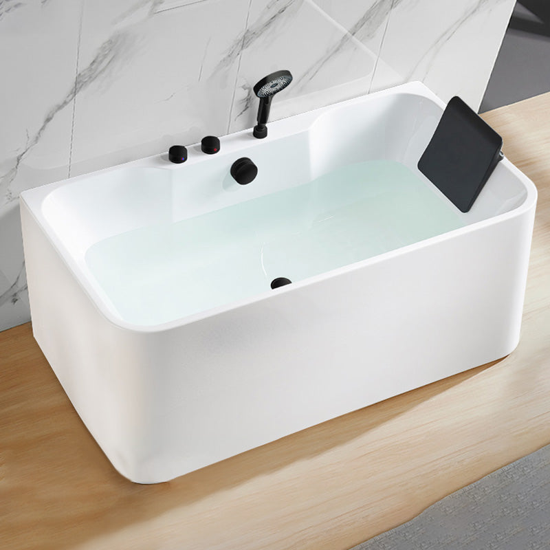 Antique Finish Acrylic Bathtub Rectangular Back to Wall Bath Tub