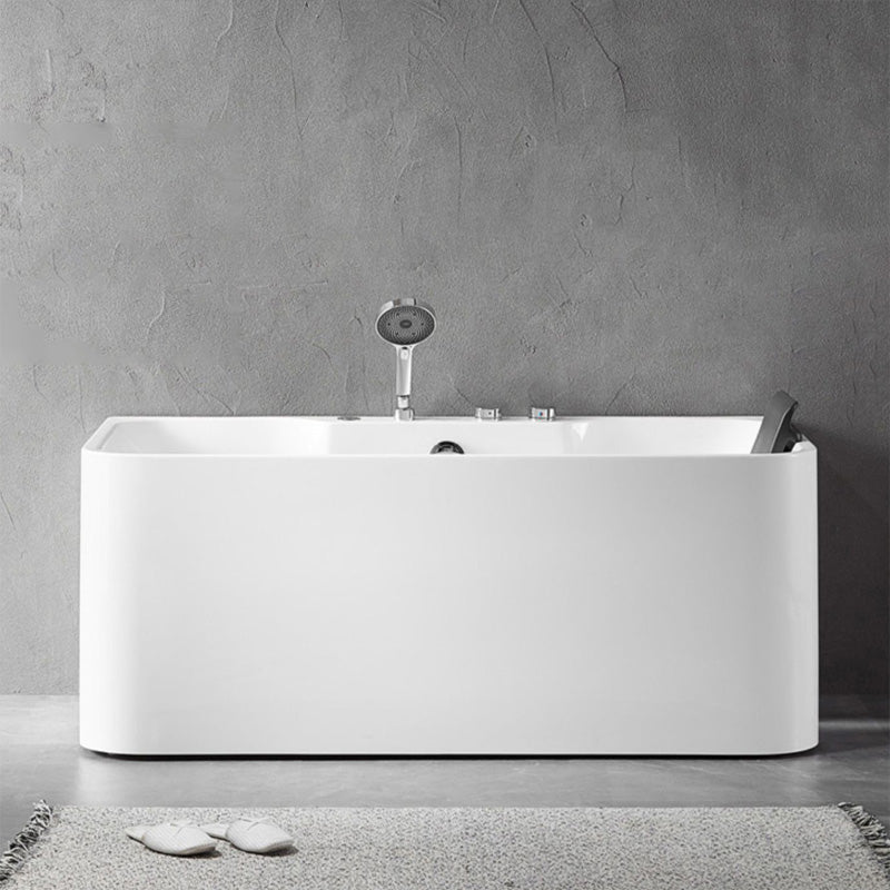 Antique Finish Acrylic Bathtub Rectangular Back to Wall Bath Tub