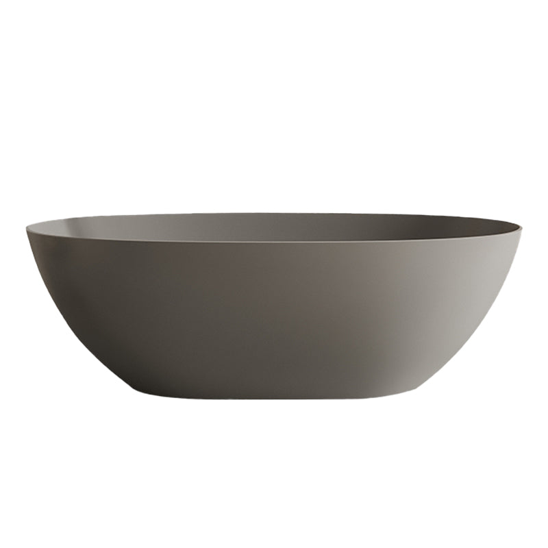 Modern Stone Bathtub Freestanding Soaking Bathtub , 22.05-inch Tall