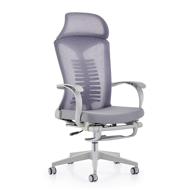 Modern Chair Fixed Arms Adjustable Seat Height Swivel Chair with Wheels