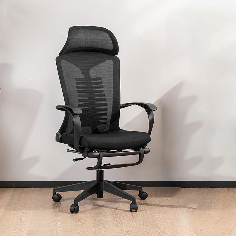 Modern Chair Fixed Arms Adjustable Seat Height Swivel Chair with Wheels