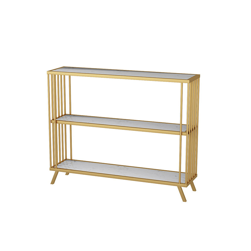 Contemporary Style Bookshelf Open Back Standard Metal Bookcase for Study Room