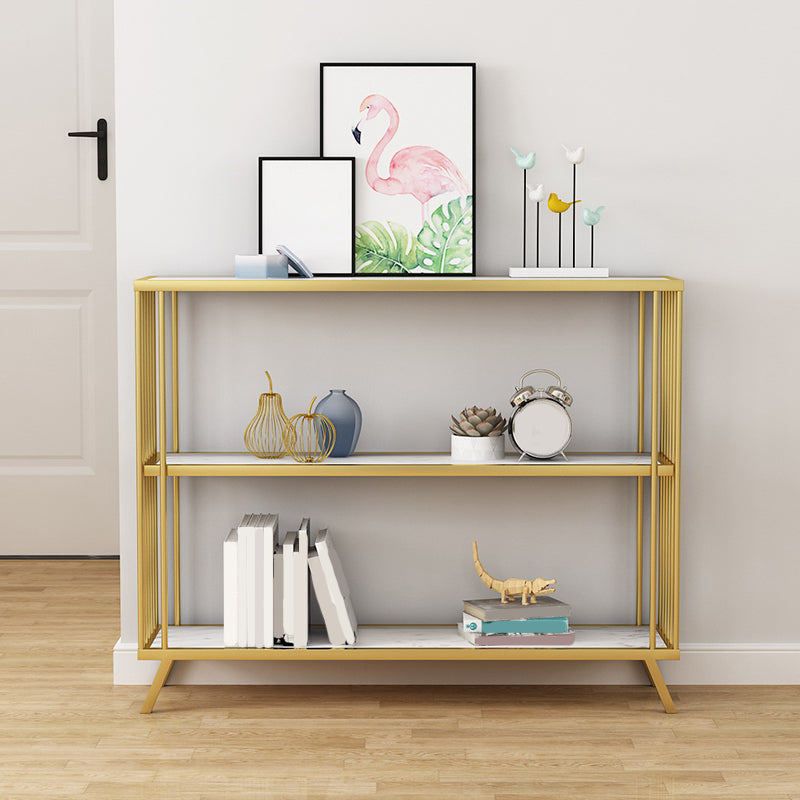 Contemporary Style Bookshelf Open Back Standard Metal Bookcase for Study Room
