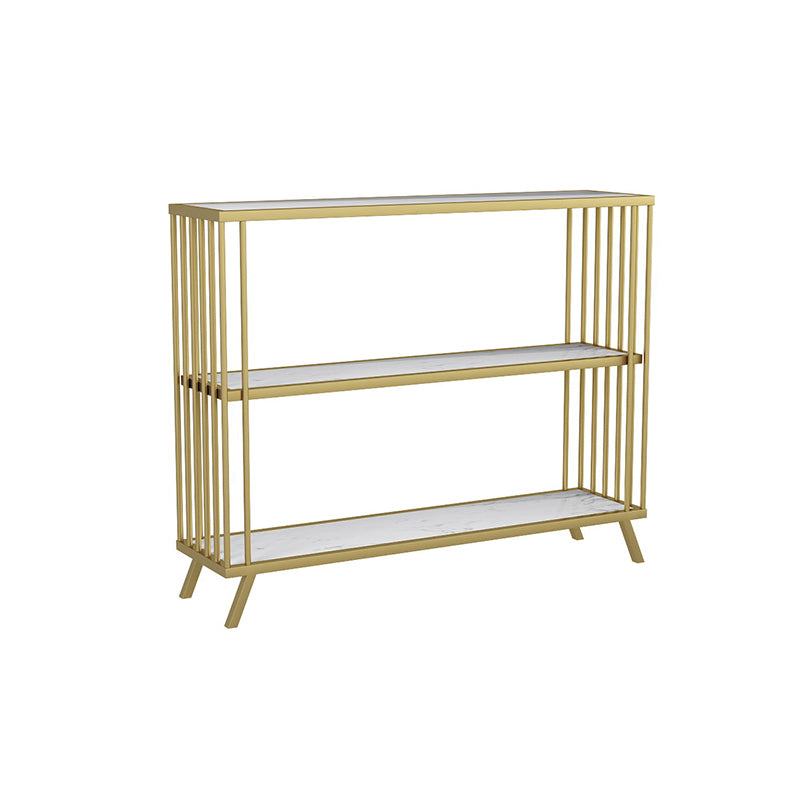 Contemporary Style Bookshelf Open Back Standard Metal Bookcase for Study Room