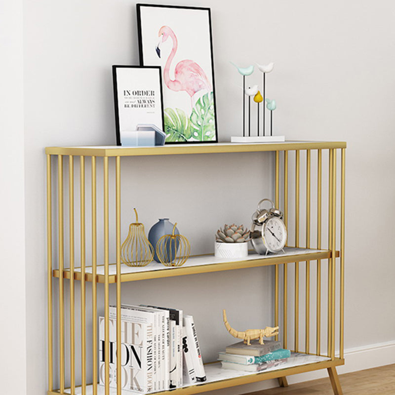 Contemporary Style Bookshelf Open Back Standard Metal Bookcase for Study Room