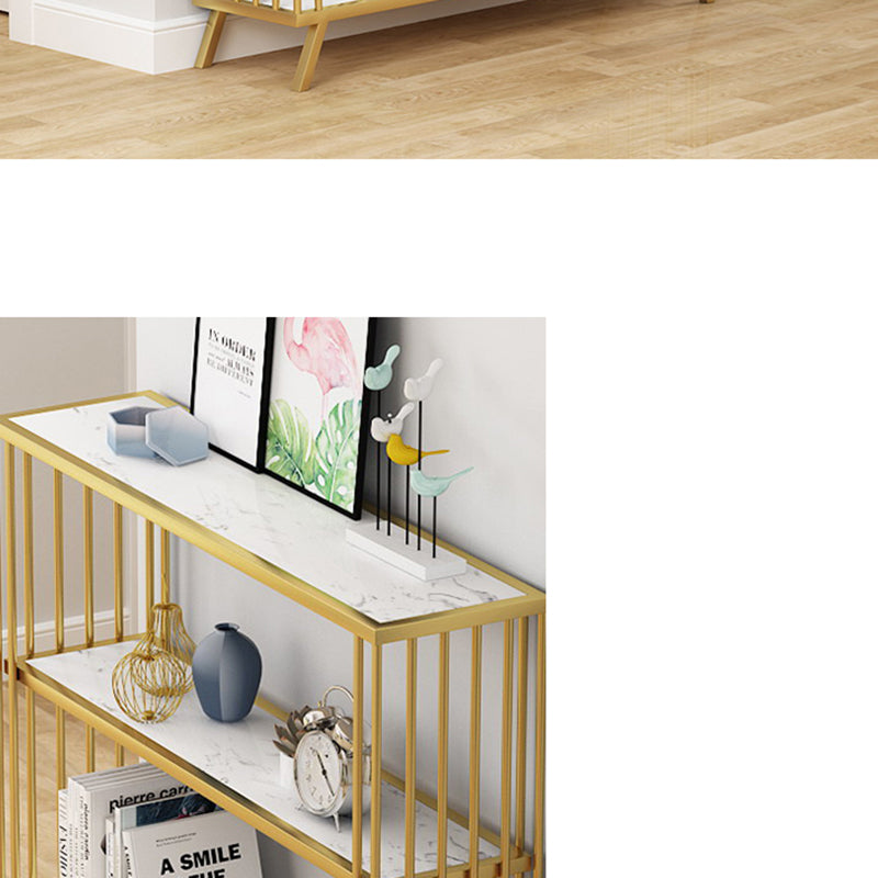 Contemporary Style Bookshelf Open Back Standard Metal Bookcase for Study Room