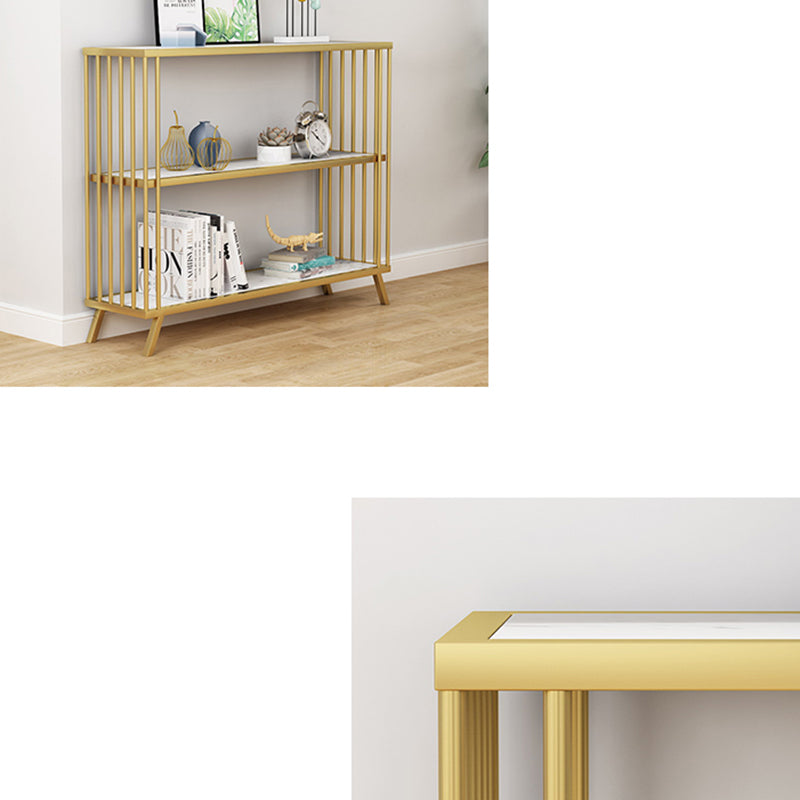 Contemporary Style Bookshelf Open Back Standard Metal Bookcase for Study Room