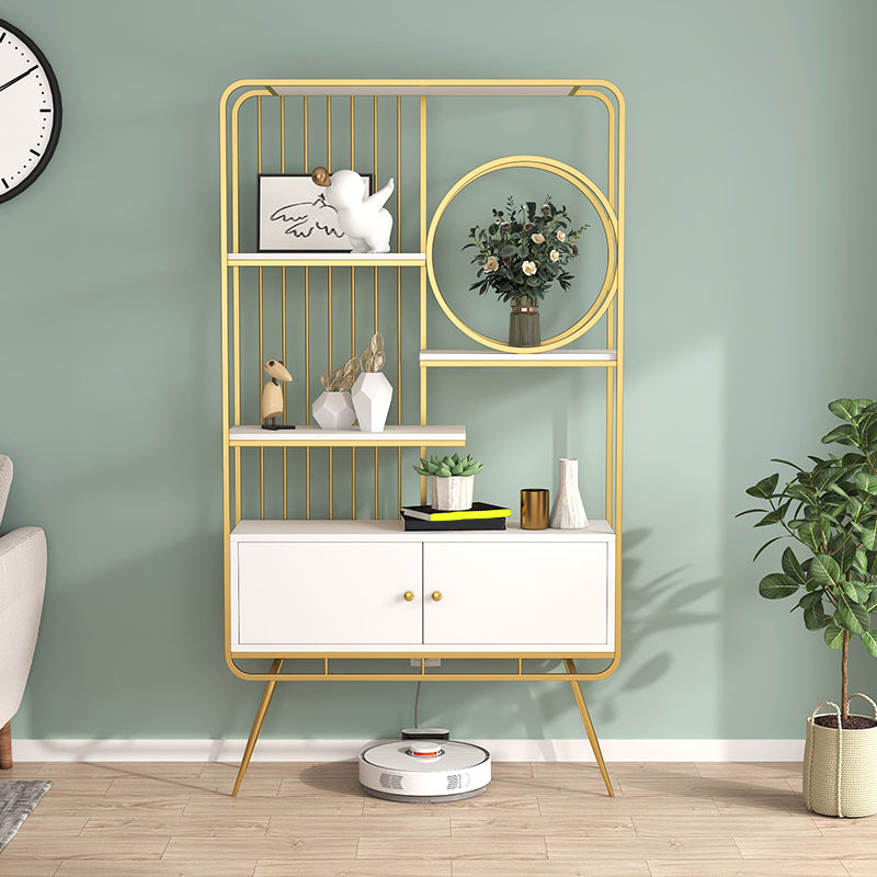 Open Back Standard Bookshelf Metal Bookcase with Shelves for Study Room