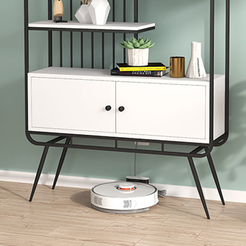 Open Back Standard Bookshelf Metal Bookcase with Shelves for Study Room