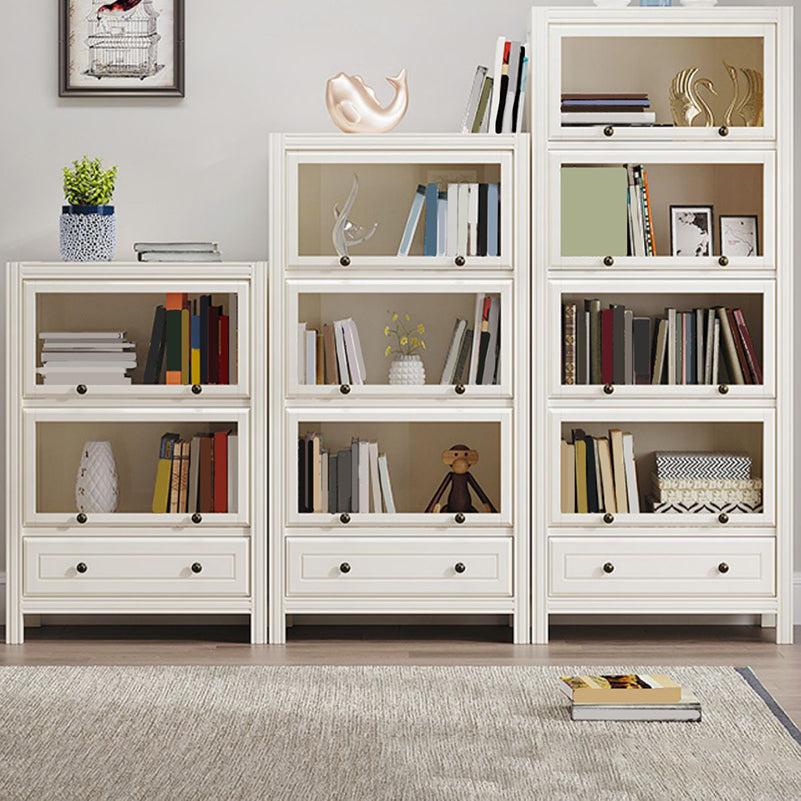 Modern Style Closed Back Standard Bookshelf Wooden Bookcase for Study Room