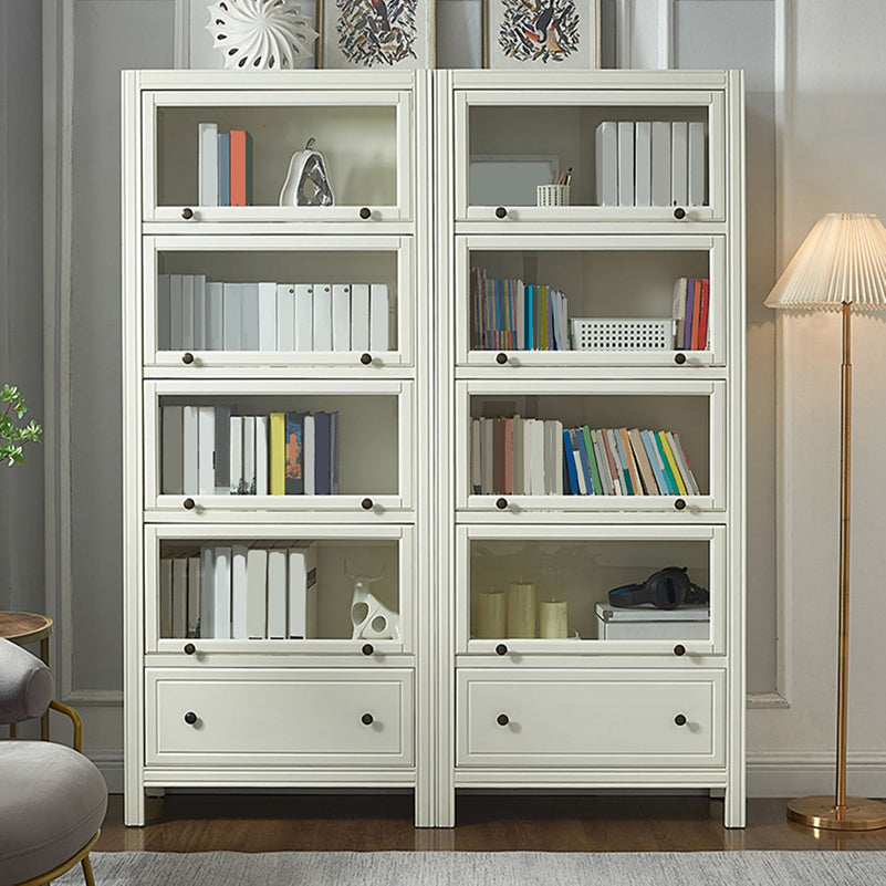 Modern Style Closed Back Standard Bookshelf Wooden Bookcase for Study Room
