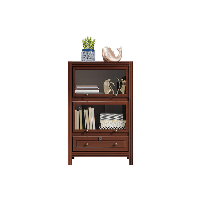 Modern Style Closed Back Standard Bookshelf Wooden Bookcase for Study Room