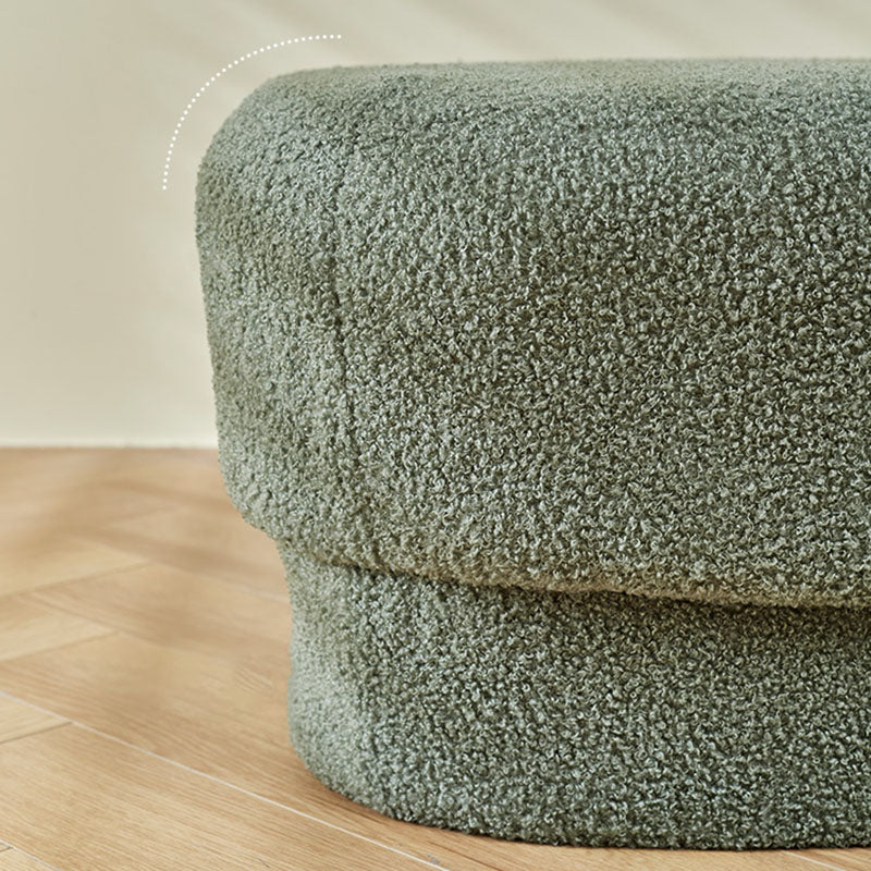 Solid Color Flannel Standard Stool Modern Simple Square Upholstered Stool