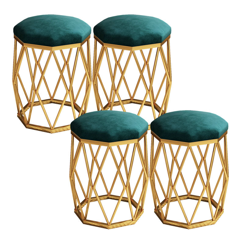 Solid Color Flannel Standard Stool Modern Simple Upholstered Stool