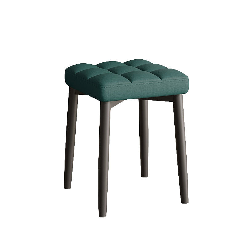 Solid Color Leather Standard Stool Modern Simple Square Stool