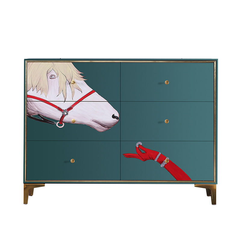 Horizontal Glam Double Chest Soft-Close Drawers Storage Chest